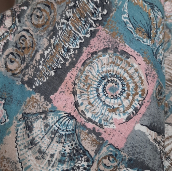 Vintage 1950s Sidney Kramer Seashell Dress - Picture 7 of 11